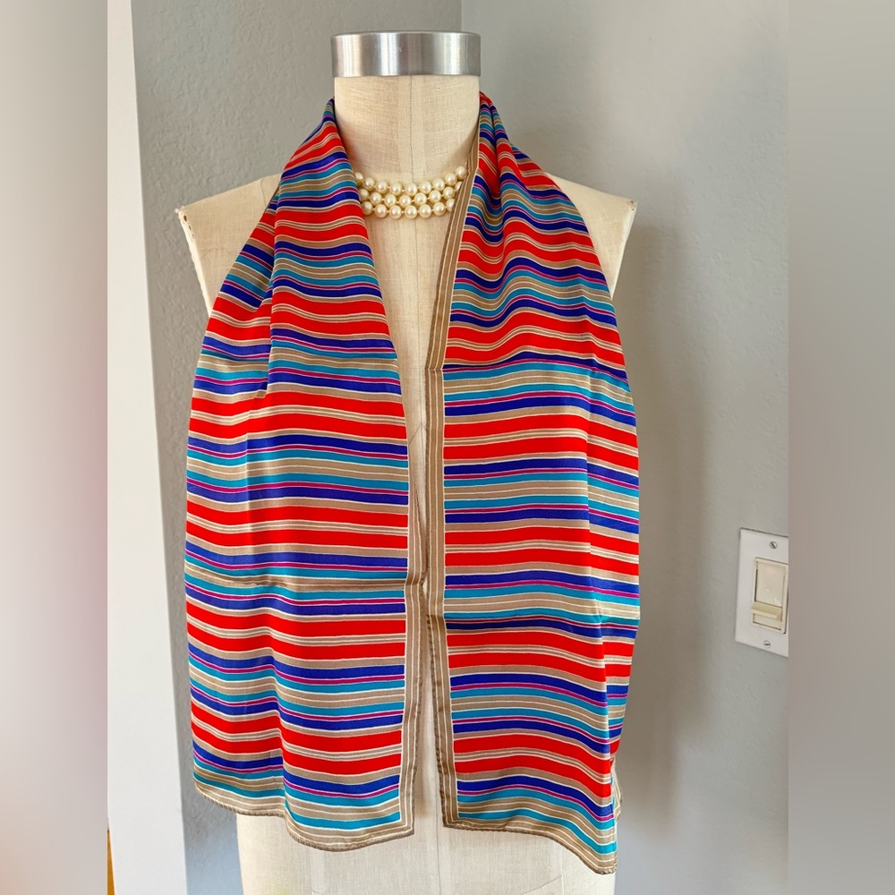 100% Silk Liz Claiborne Scarf 10”x53”